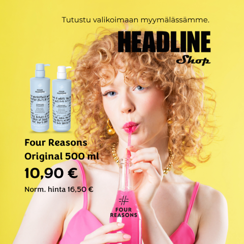 Mainoskuva: Four Reasons Original 500ml shampoot ja hoitoaineet 10,90€
